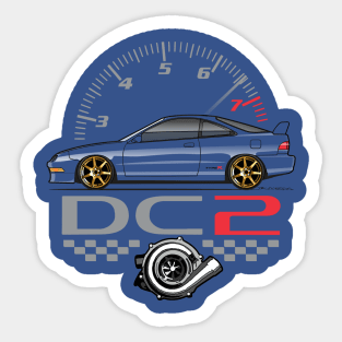 multicolor DC2 gold wheels Sticker